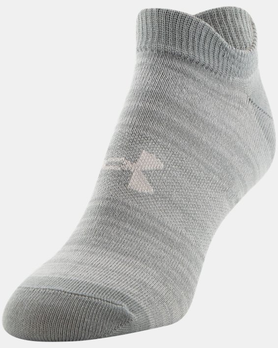 Women's UA Essential No Show – 6-Pack Socks, White, pdpMainDesktop image number 8